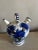Vintage Spanish Blue & White Decorated Water Jug For Sale - Image 4 of 9