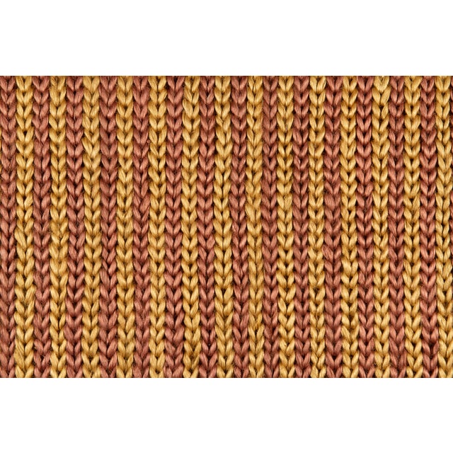 Transitional Part & Parcel Goods Jute Braid Runner, 2’6”x8', Topaz and Mustard Stripe For Sale - Image 3 of 5