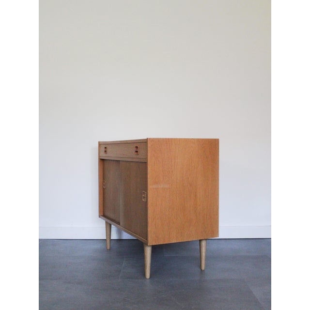 Vintage Danish Sideboard in Oak with Sliding Doors and Drawer, 1960s For Sale - Image 4 of 11