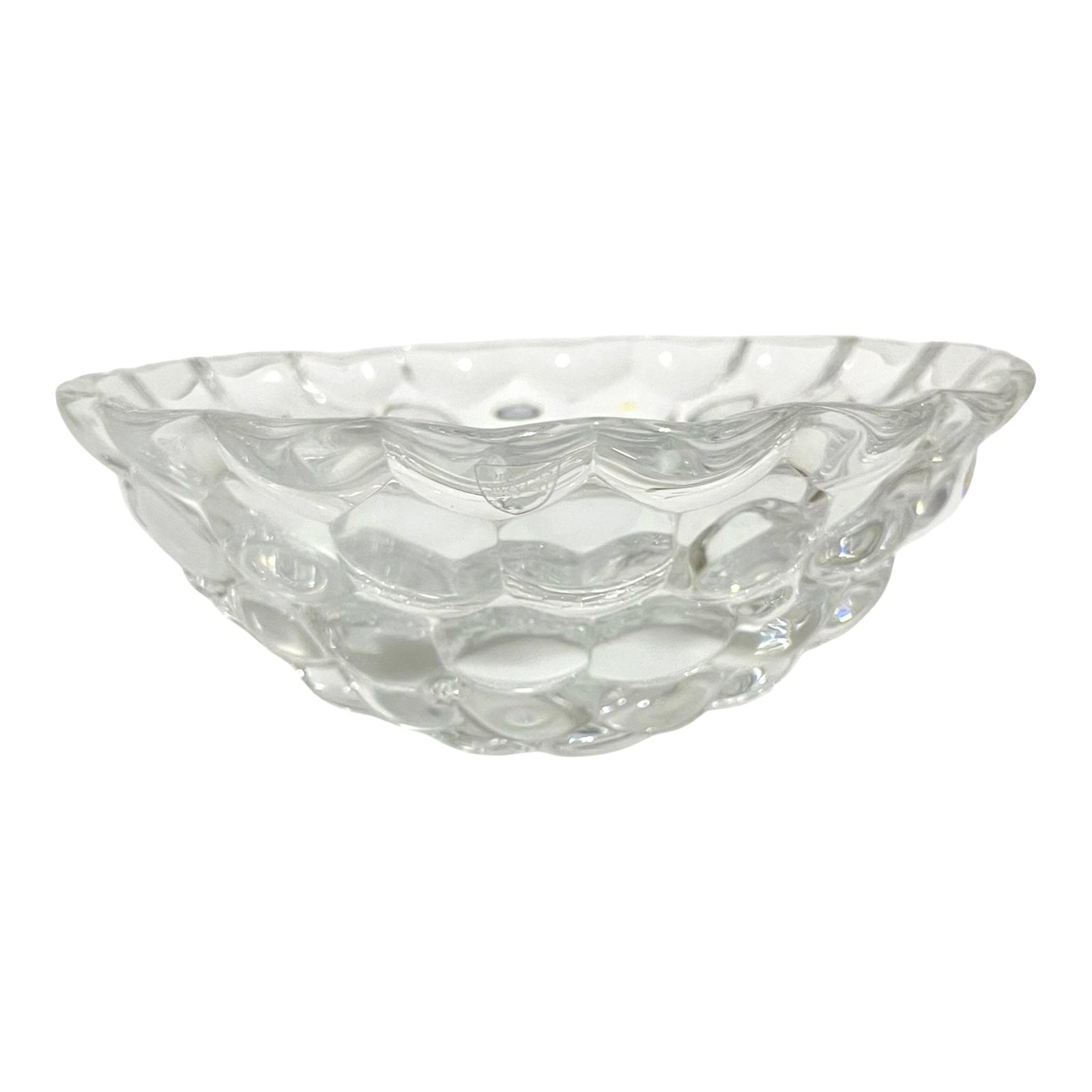 Late 20th Century Orrefors Sweden Crystal Raspberry Bowl | Chairish