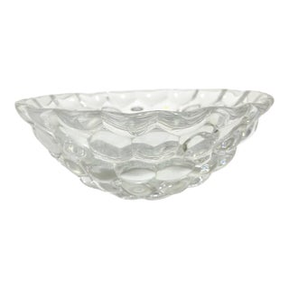 Late 20th Century Orrefors Sweden Crystal Raspberry Bowl For Sale