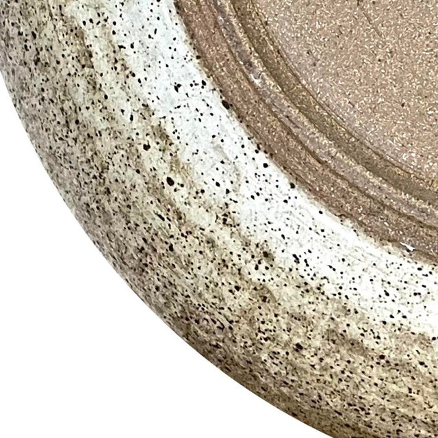 1980's Monumental Stoneware Pottery Charger Decorated - Ken Edwards Montana Potter For Sale - Image 6 of 8