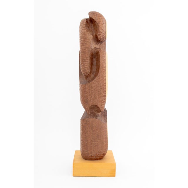 Brown Janet Handler Abstract Carved Wood Sculptures, 2 For Sale - Image 8 of 10