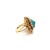 Vintage Raw Turquoise and Diamond Ring and Earring Set in 18k Gold For Sale In Miami - Image 6 of 7