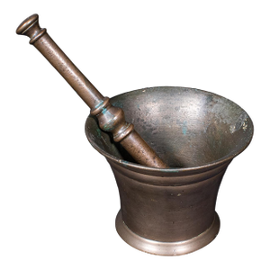 Antique Chemist's Counter Mortar & Pestle, English, Bronze, Apothecary, Georgian