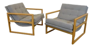 Mid Century Modern Inspired Club Chairs - A Pair