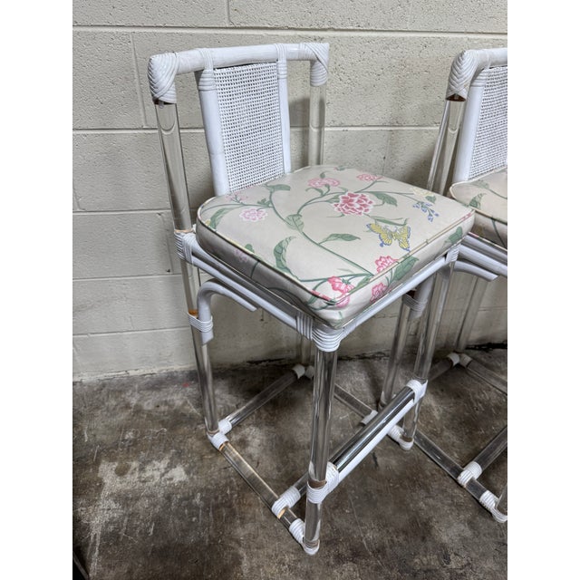 Vintage Organic Modern Lucite Barstools - Set of 4 For Sale In Richmond - Image 6 of 12
