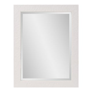 Stucco Vanity Mirror - White For Sale