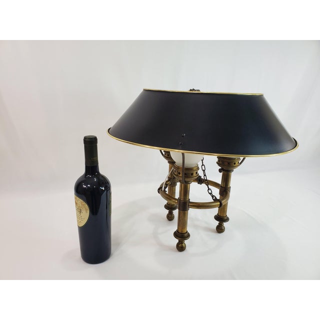 Vintage Brass Chapman Billiard Bouillotte Gaming Lamp For Sale In Austin - Image 6 of 13