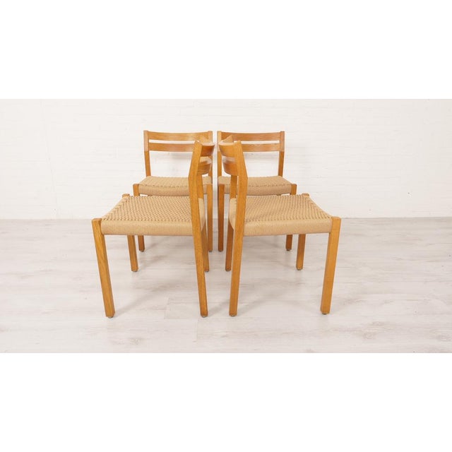 Vintage Dining Chair in Oak by Jorgen Henrik Møller, Set of 4 For Sale - Image 15 of 17