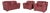 Red Leather 2-Seater Sofa and Lounge Chairs from Natuzzi, Set of 3 For Sale