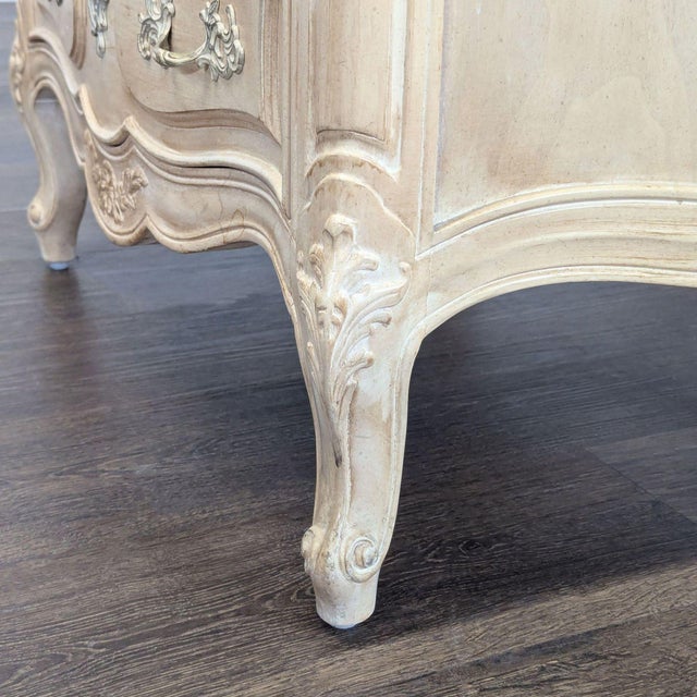 Vintage Henredon French Provincial Three Drawer Nightstand For Sale - Image 10 of 13