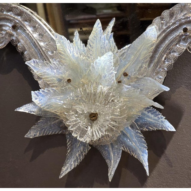 Baroque Venetian Mirror in Iridescent Glass, Late 19th Century For Sale - Image 3 of 14