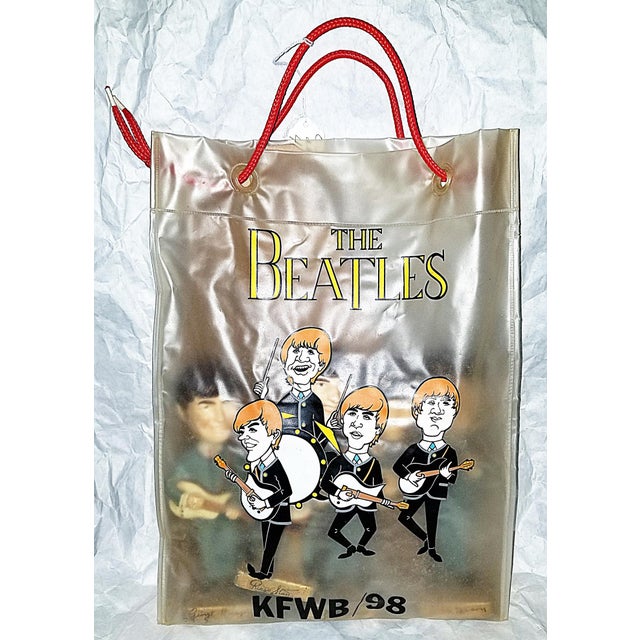 Vintage Beatles Bobble Head Figurines and Bag, Set of 4 For Sale - Image 9 of 12