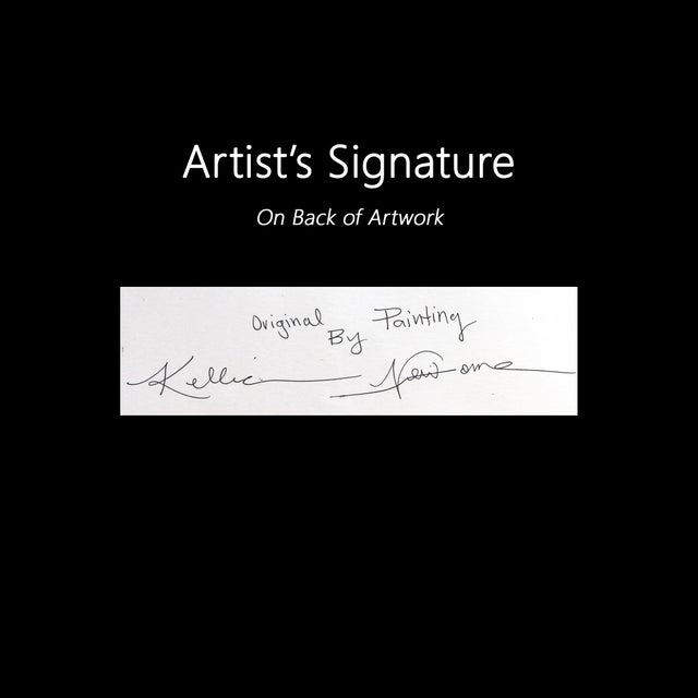 Paper I Hunt Rabbits - Playful Dog Pet Portrait Mixed Media Painting on Paper Original Artwork by Kellie Newsome For Sale - Image 7 of 7