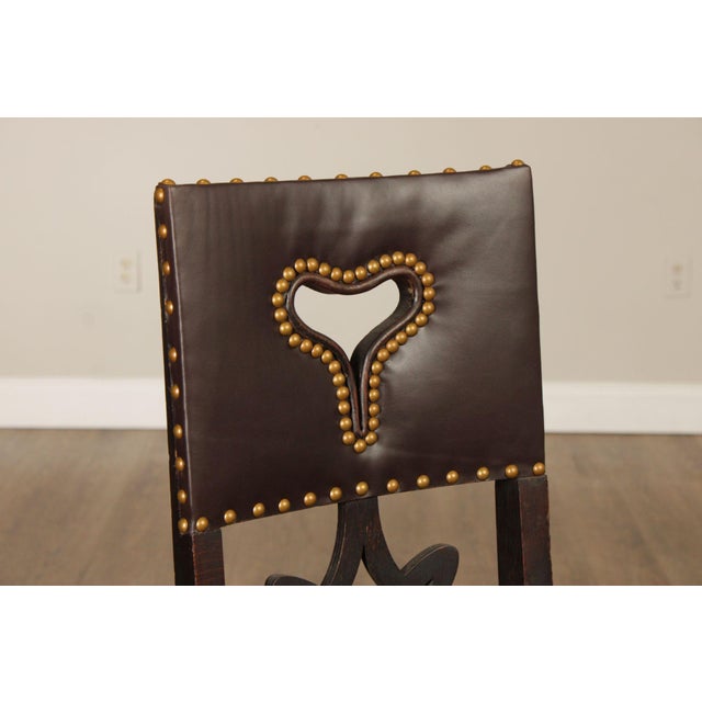 Arts & Crafts Michigan Chair Co. Antique Oak Arts & Crafts Hall Chair For Sale - Image 3 of 12