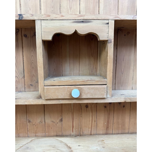 Antique English Two-Part Buffet in Pine, 1890s For Sale - Image 11 of 18