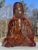 Art Deco Rare Large Cambridge Amber Glass Buddha Bookend Figurine Art Deco Antique For Sale - Image 3 of 12