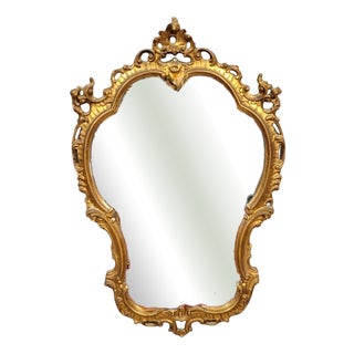 Large Baroque Mirror in Gilded Wood For Sale