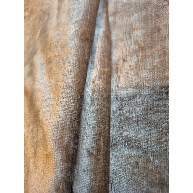 2000 - 2009 Scalamandre "Paddington" Striated Cotton Velvet- 5 Yards For Sale - Image 5 of 10