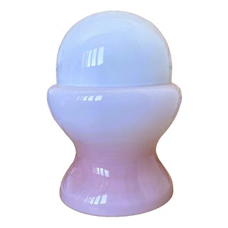 Space Age Accent Table Lamp in Pink Opaline Glass, 1960s For Sale