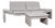 Three-Seater Sofa and Ottoman in Grey Leather from Koinor, Set of 2 For Sale