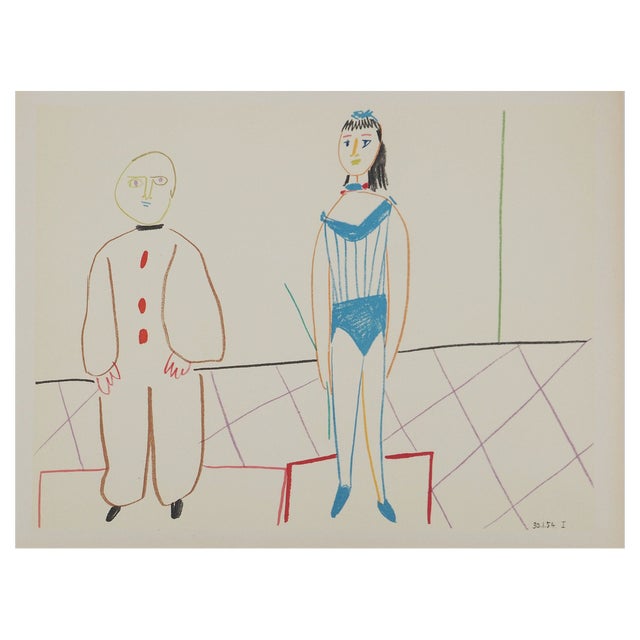 Pablo Picasso, The Clown and His Assistant, Lithograph For Sale