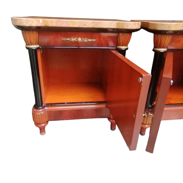 Wood Vintage Wooden Bedside Tables, 1950s, Set of 2 For Sale - Image 7 of 13