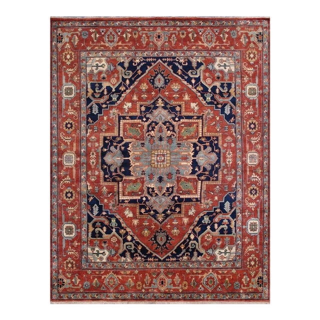 Pasargad Home Serapi Rust Wool Area Rug-11'11'' X 15' 3'' For Sale