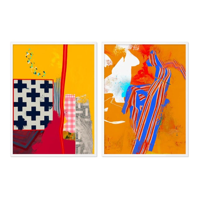 Jonathan Ryan Harvey Baldessari & Diptych by Jonathan Ryan Harvey, Art Print in White Frame, Large For Sale - Image 4 of 4