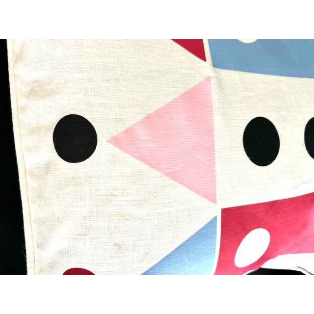 Textile Early 2000s Maximo Alexander Girard "House" & "Moon" 17 X 17 Linen Pillows - Pair For Sale - Image 7 of 13