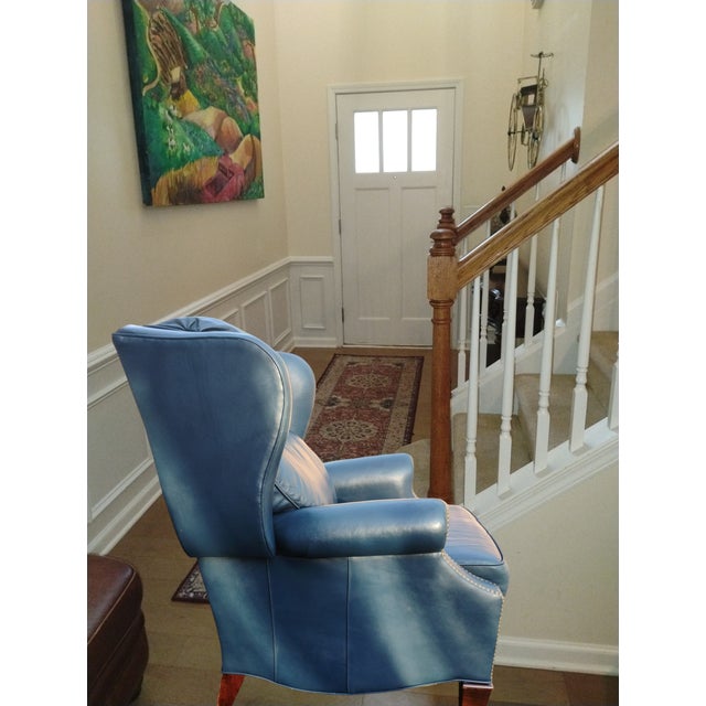 Animal Skin Experience Unmatched Comfort: A Pair of MotionCraft Full Grain Leather Recliners For Sale - Image 7 of 11