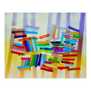 Contemporary Abstract Acrylic on Montval Paper "Badly, Madly, Gladly" by Martina Nehrling For Sale