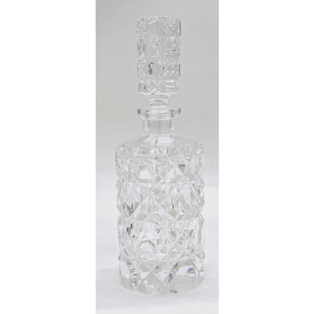 1930s English Art Deco Cut Glass Diminutive Decanter, Circa 1930s For Sale - Image 5 of 8