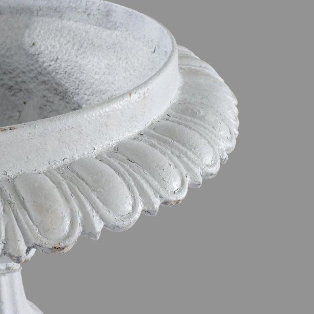 Antique Jw Fiske Attr Painted Cast Iron Garden Urn C1890 For Sale - Image 6 of 6