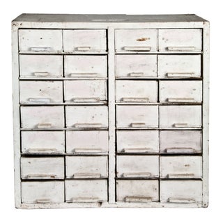 Handmade 28-Drawer Cheese Box Cabinet For Sale