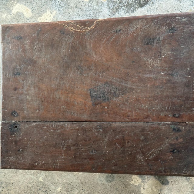 Small Antique Indonesian Teak Writing Table, 1930s For Sale - Image 9 of 11