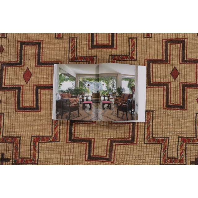 Brown Vintage Tuareg Square Rug in Brown and Red with Geometric Patterns - Rug & Kilim For Sale - Image 8 of 9