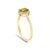 Early 21st Century 10K Yellow Gold Green Peridot and 1/10 Cttw Diamond Halo Ring, Size 6.5 For Sale - Image 5 of 7