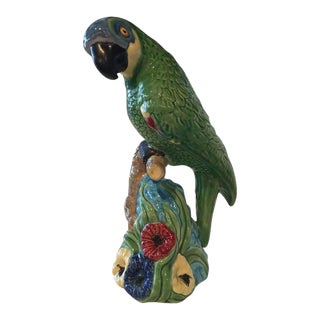 Vintage Ceramic Tropical Parrot Bird For Sale