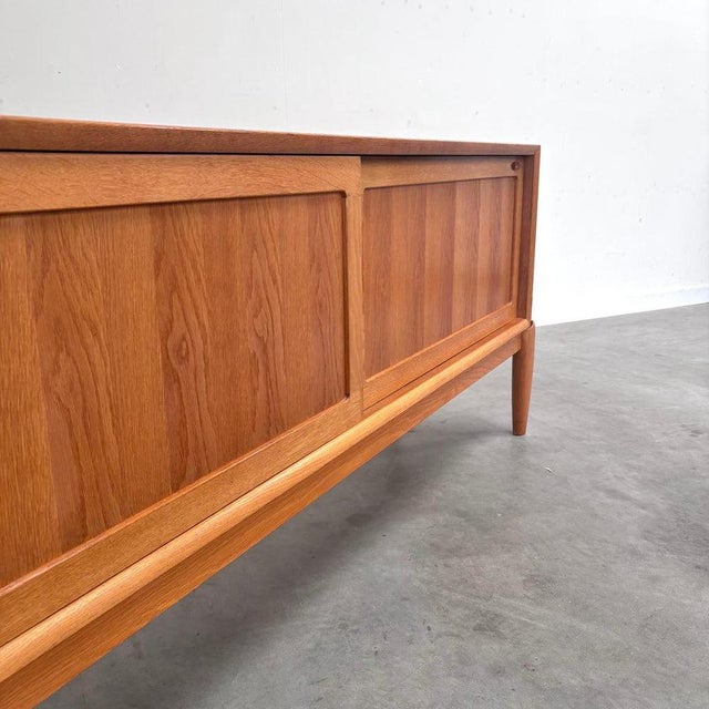 Wood Mid-Century Modern Oak Sideboard by Bramin, 1960s For Sale - Image 7 of 17
