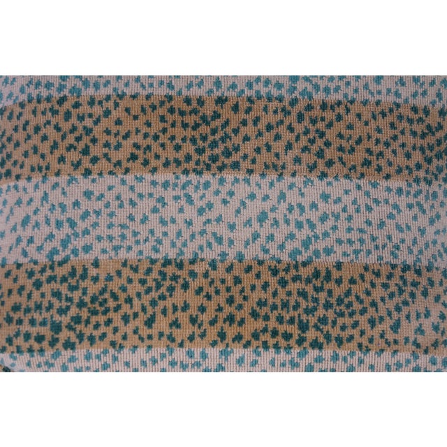 Antique Louis XV French Provincial Walnut Foot Stool Ottoman & Pillow Leopard For Sale - Image 12 of 17