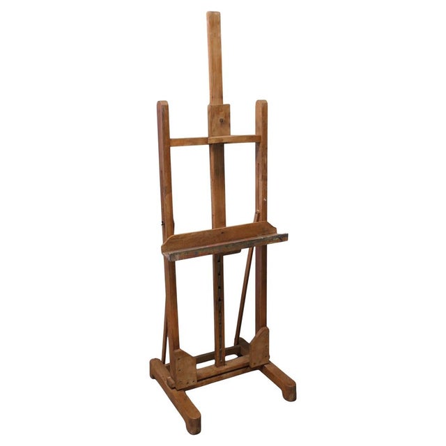 Wood Paint Spattered Adjustable Easel, 1920 For Sale - Image 7 of 7
