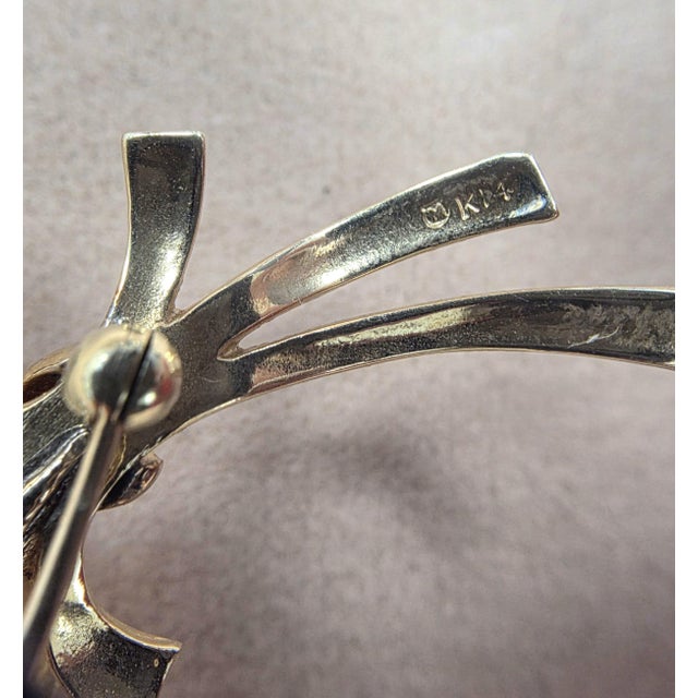 Vintage 14k Gold Mikimoto Akoya Pearl Floral Bouquet Brooch For Sale In Los Angeles - Image 6 of 6