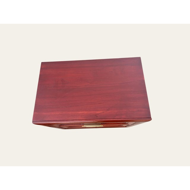 Late 20th Century Postmodern Cognac Nightstands – Attributed to Burlington, 2 Pieces For Sale In San Diego - Image 6 of 10
