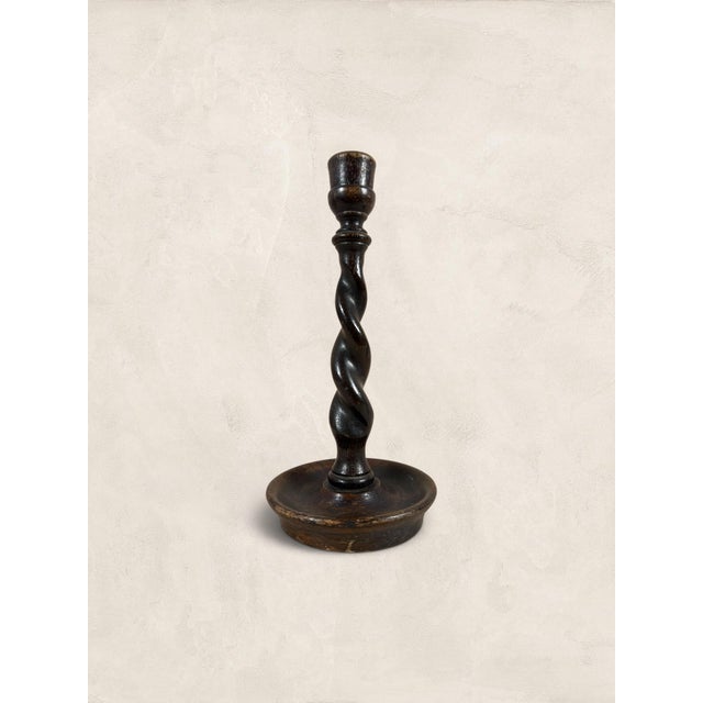Antique English Barley Twist Candlestick Holders Set, Circa 1910 For Sale - Image 10 of 14