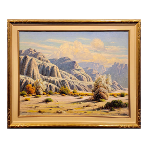 Paul Grimm -California Desert Scene at Box Canyon - Oil Painting