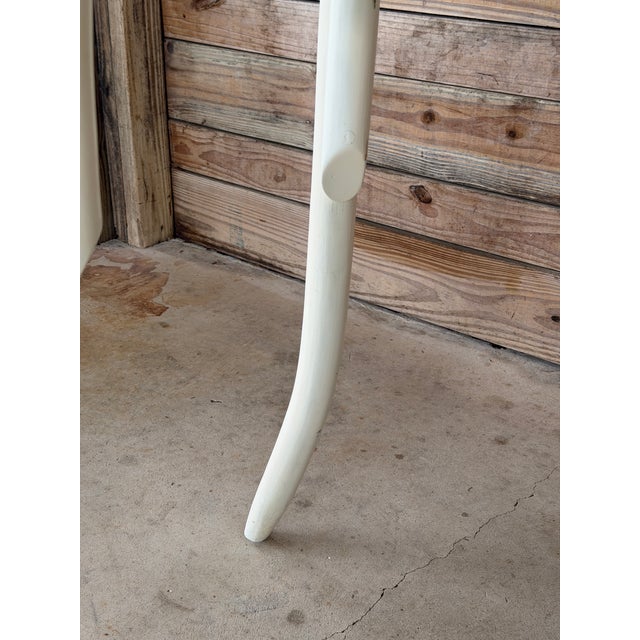 Wood Monumental Vintage Coastal Boho Rattan Console Table With Lattice Detail For Sale - Image 7 of 12