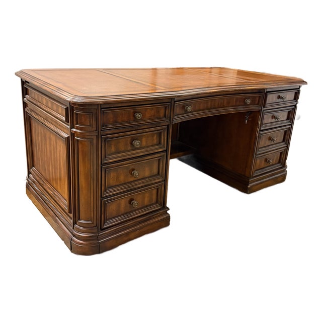Vintage Sligh Furniture Executive Desk For Sale
