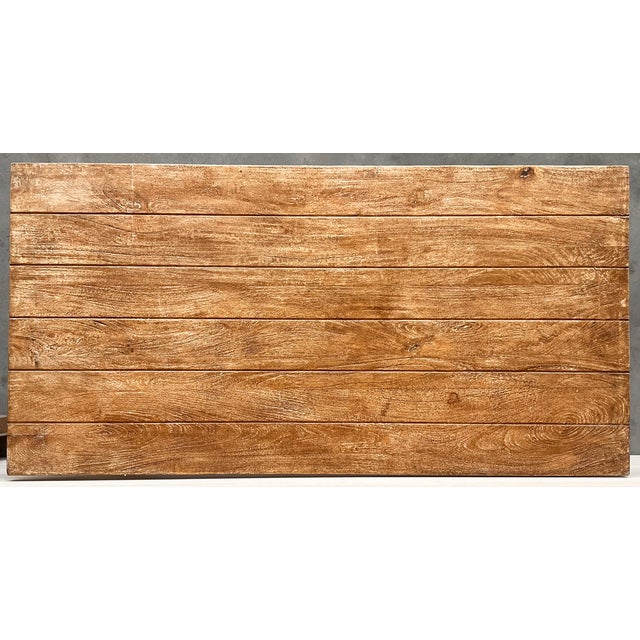 Outdoor Folding Frametable in Oxide Lacquered Iron Legs, Signed For Sale - Image 6 of 9